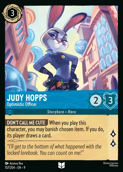 Judy Hopps — Optimistic Officer Disney Lorcana card