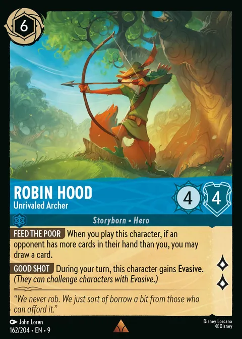 Robin Hood — Unrivaled Archer Disney Lorcana card