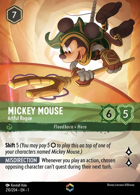 Mickey Mouse — Artful Rogue Disney Lorcana card