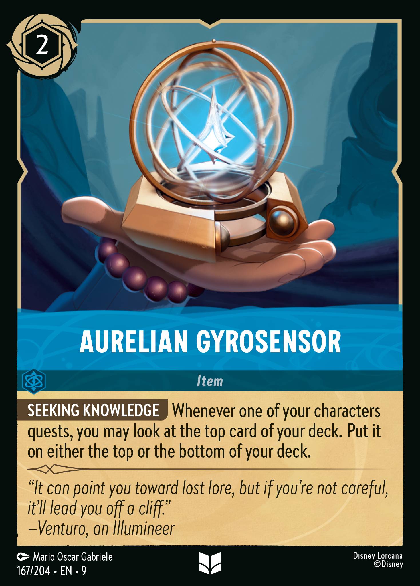 Aurelian Gyrosensor Disney Lorcana card