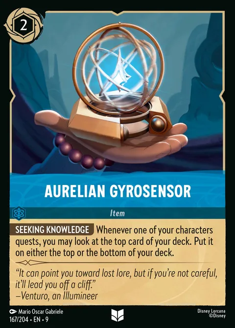Aurelian Gyrosensor Disney Lorcana card