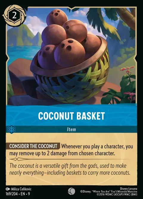 Coconut Basket Disney Lorcana card