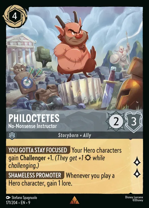 Philoctetes — No-Nonsense Instructor Disney Lorcana card