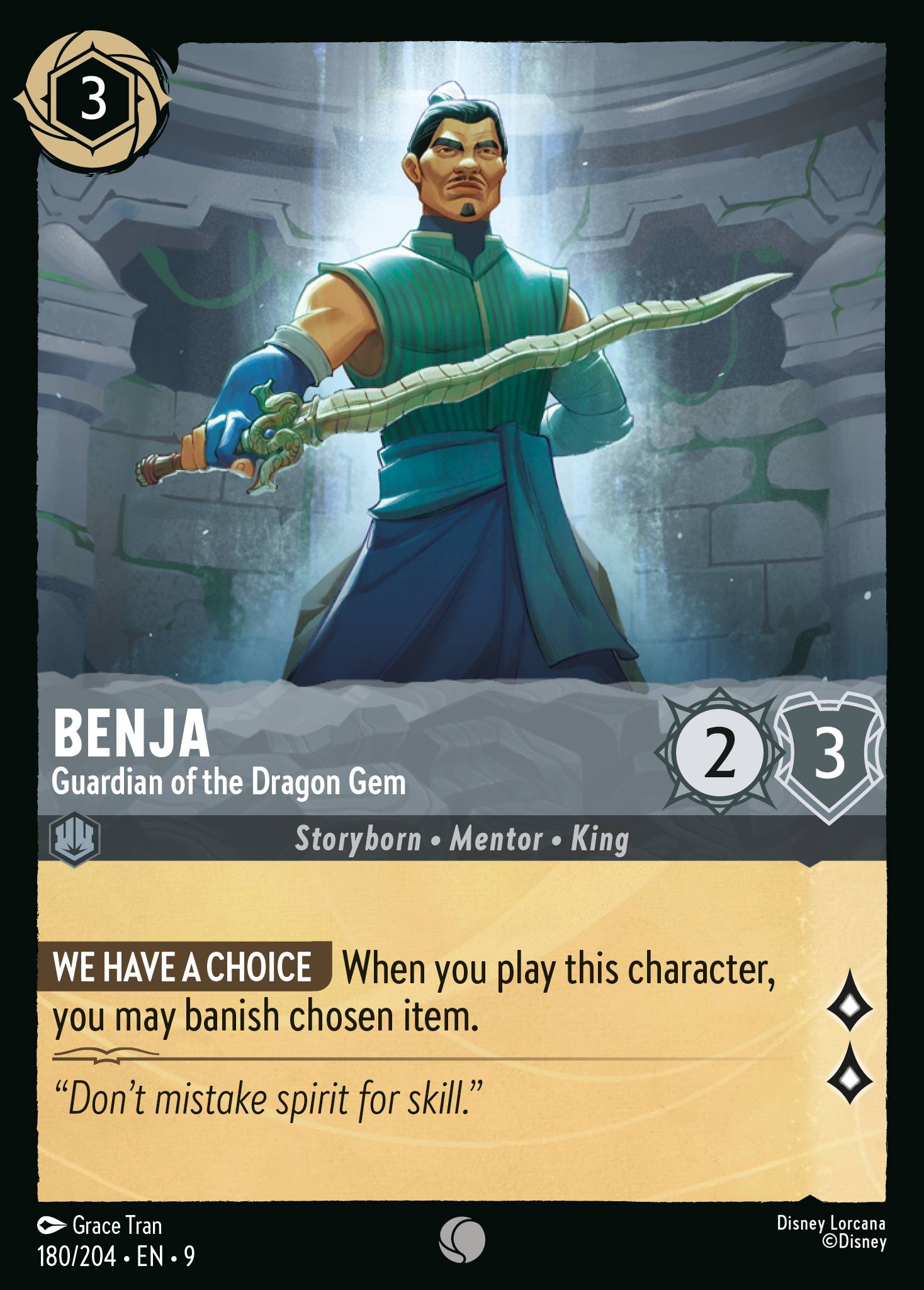 Benja — Guardian of the Dragon Gem Disney Lorcana card