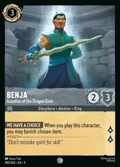 Benja — Guardian of the Dragon Gem Disney Lorcana card