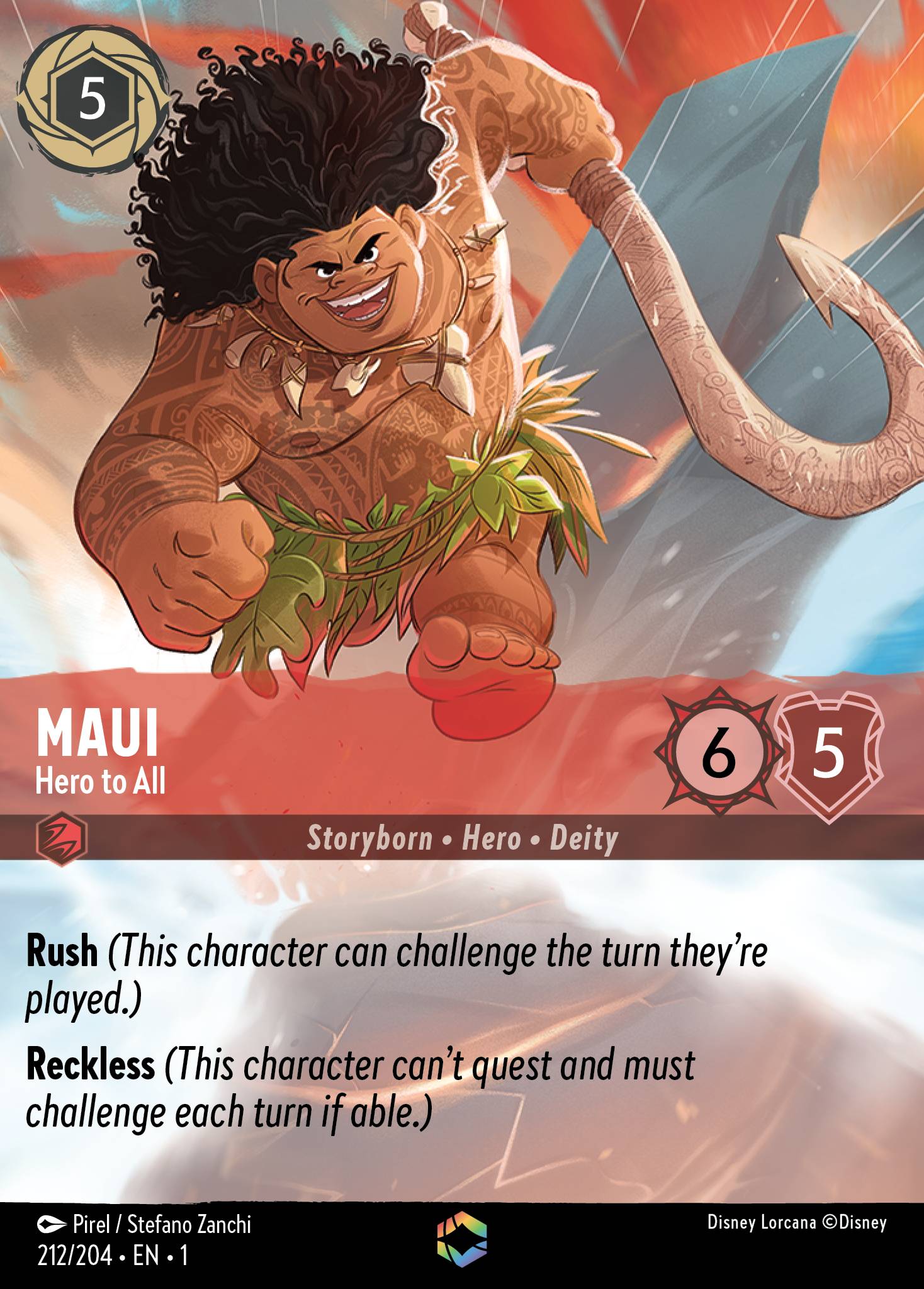 Maui — Hero to All Disney Lorcana card