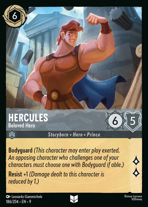 Hercules — Beloved Hero Disney Lorcana card