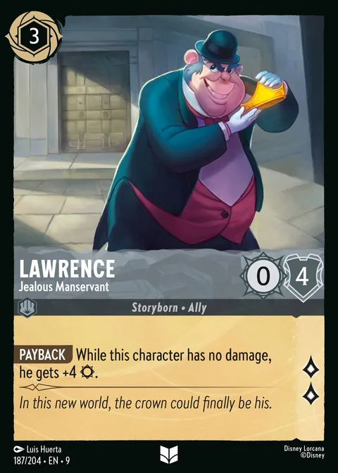 Lawrence — Jealous Manservant Disney Lorcana card