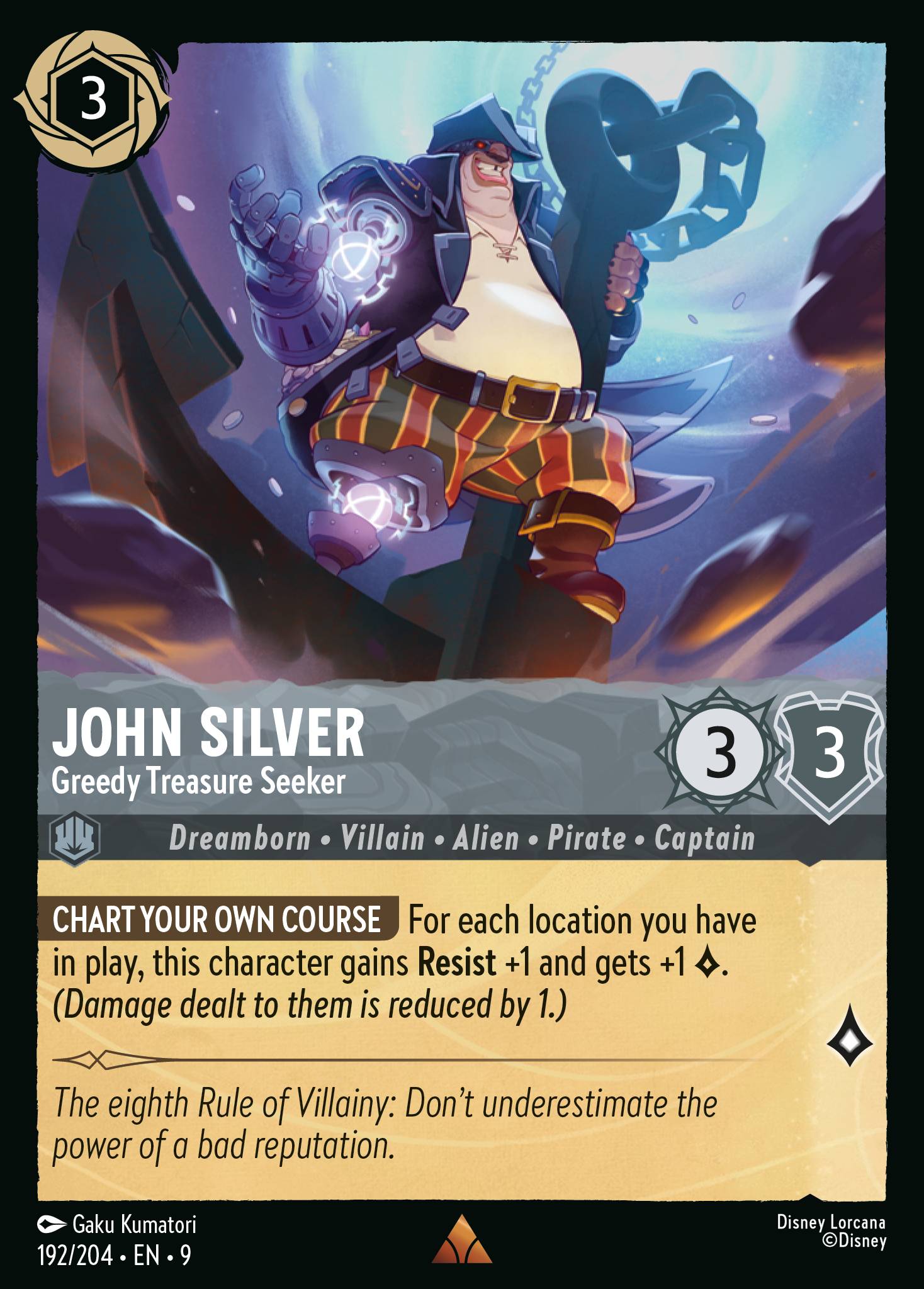 John Silver — Greedy Treasure Seeker Disney Lorcana card