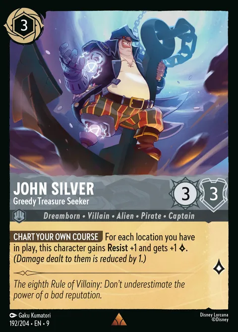 John Silver — Greedy Treasure Seeker Disney Lorcana card