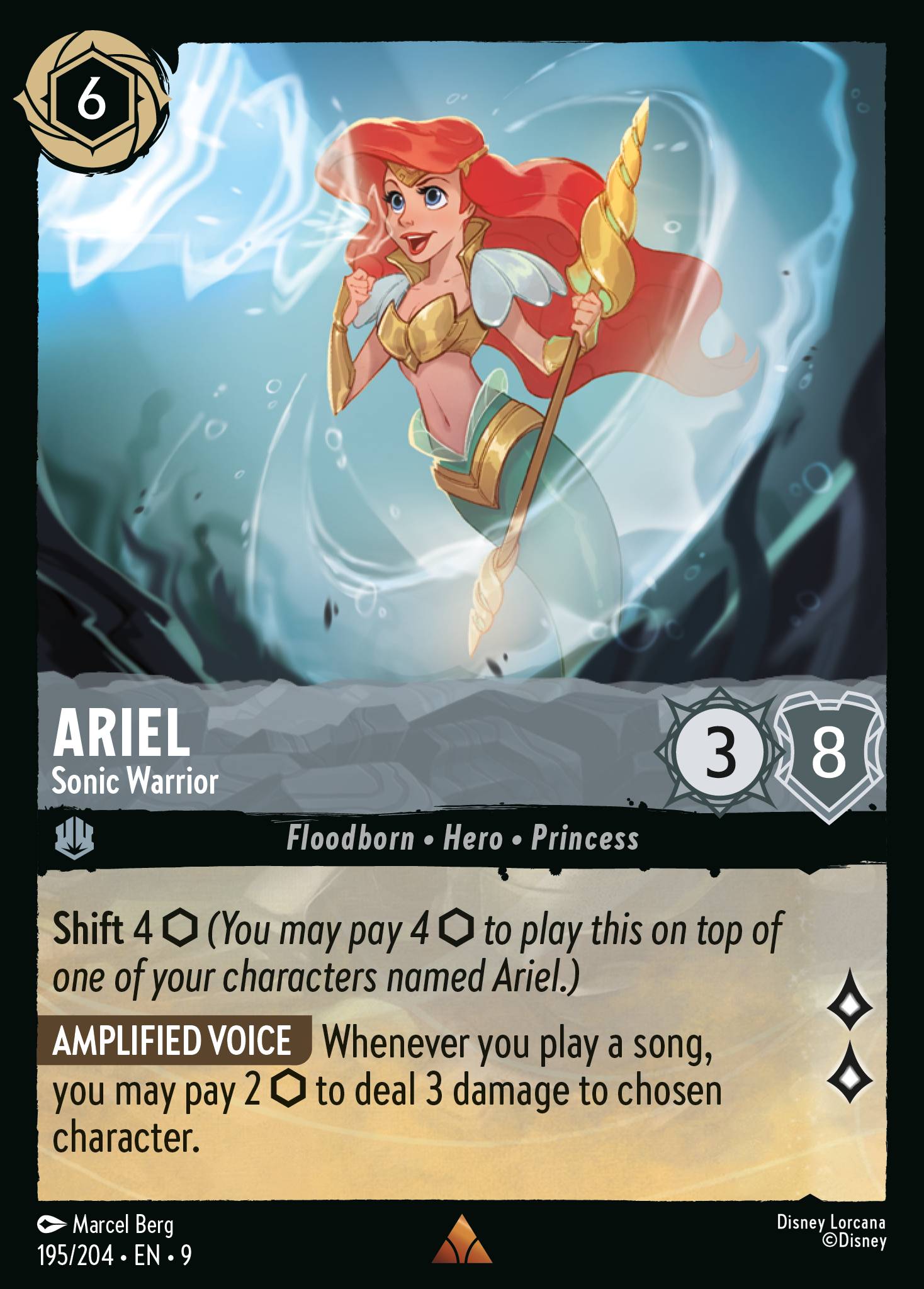 Ariel — Sonic Warrior Disney Lorcana card