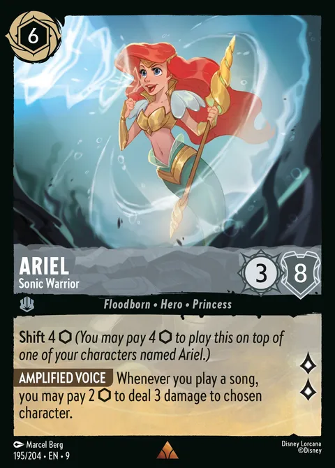 Ariel — Sonic Warrior Disney Lorcana card