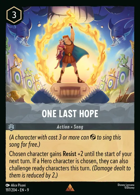 One Last Hope Disney Lorcana card