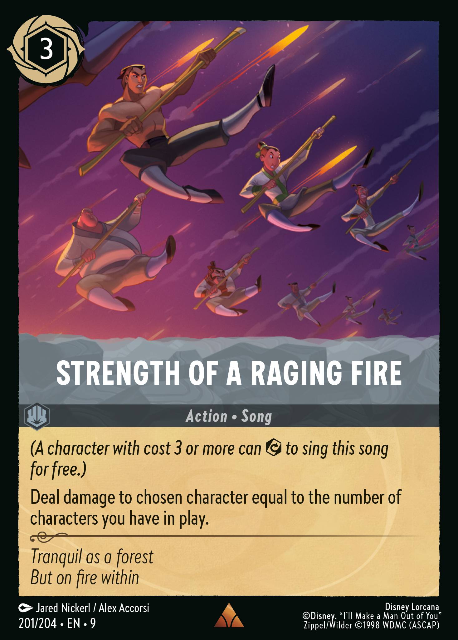 Strength of a Raging Fire Disney Lorcana card