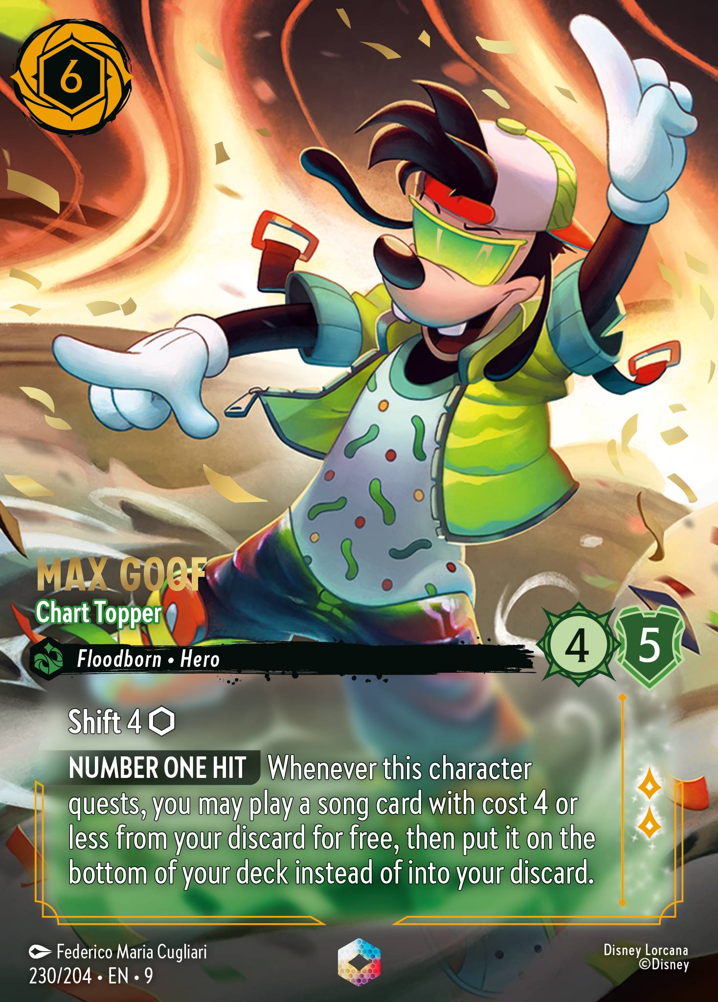 Max Goof — Chart Topper Disney Lorcana card