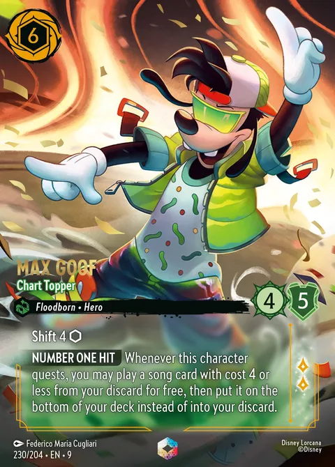Max Goof — Chart Topper Disney Lorcana card