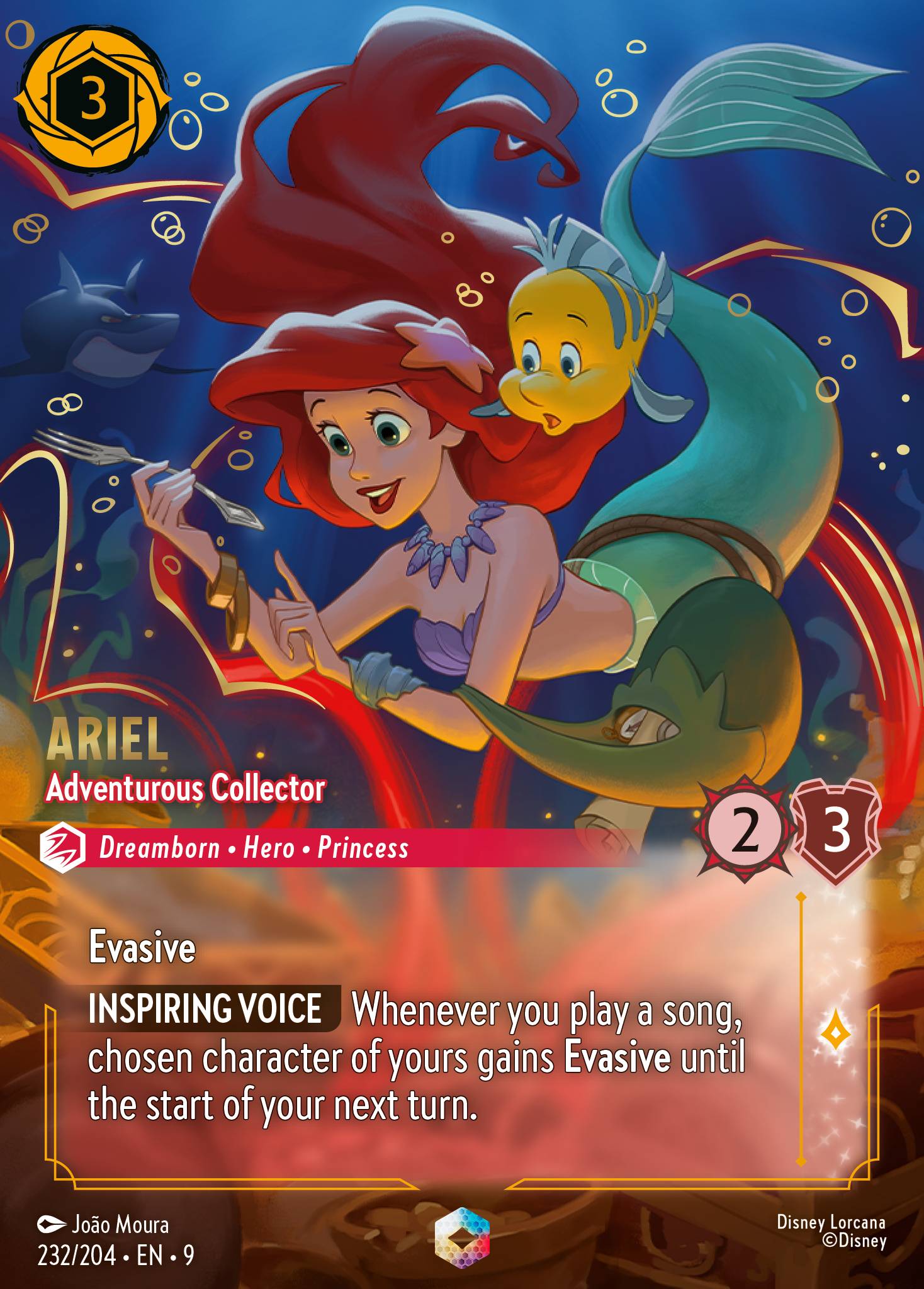 Ariel — Adventurous Collector Disney Lorcana card