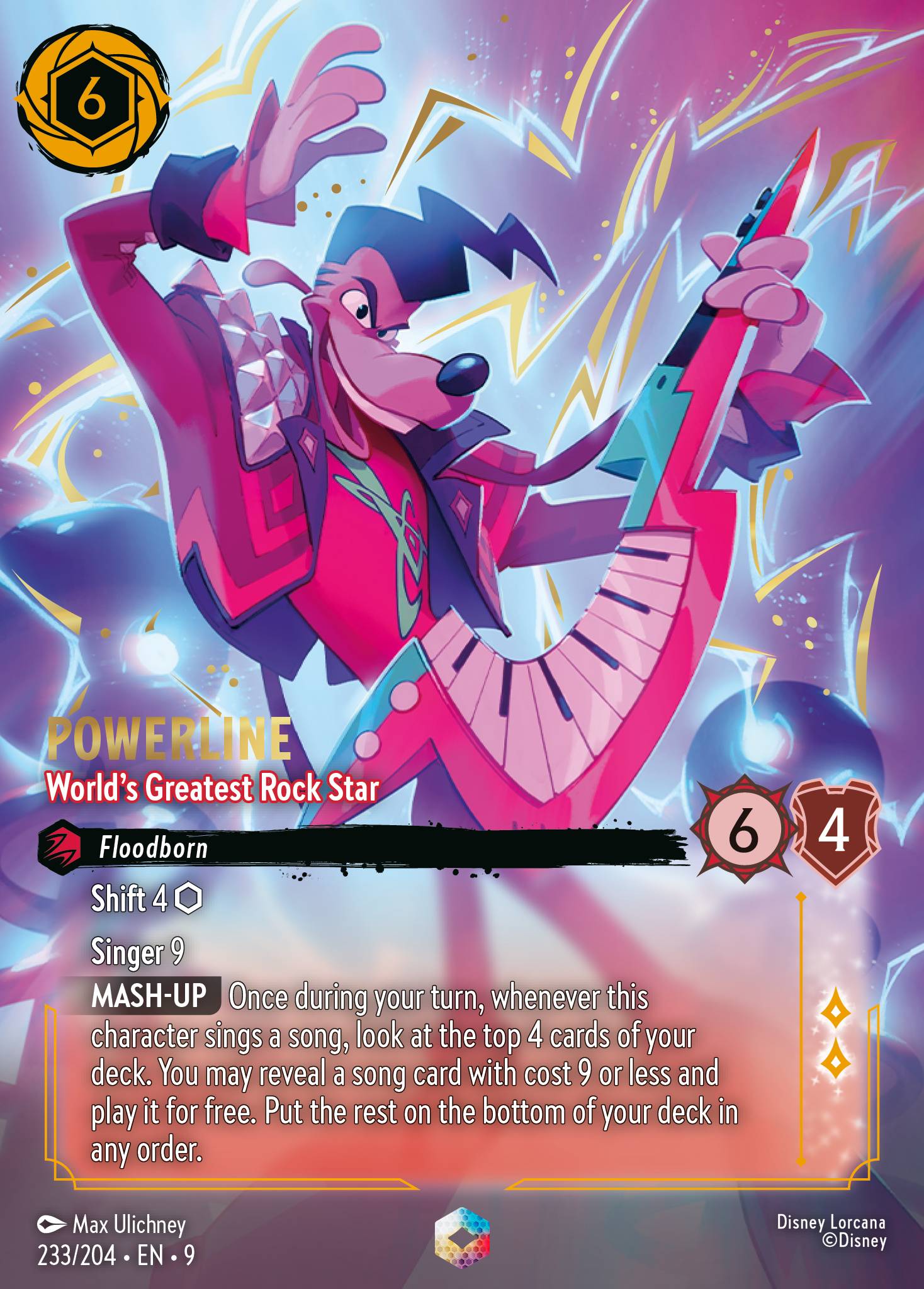 Powerline — World's Greatest Rock Star Disney Lorcana card