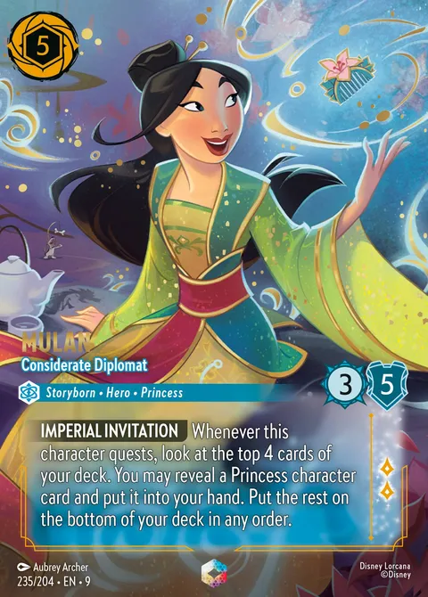 Mulan — Considerate Diplomat Disney Lorcana card