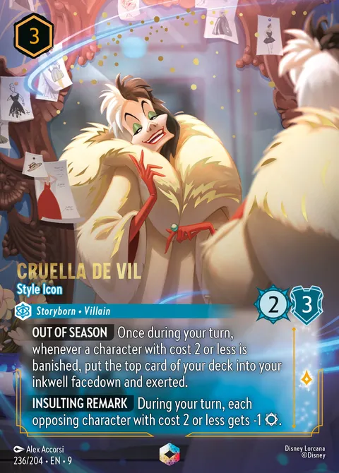 Cruella De Vil — Style Icon Disney Lorcana card