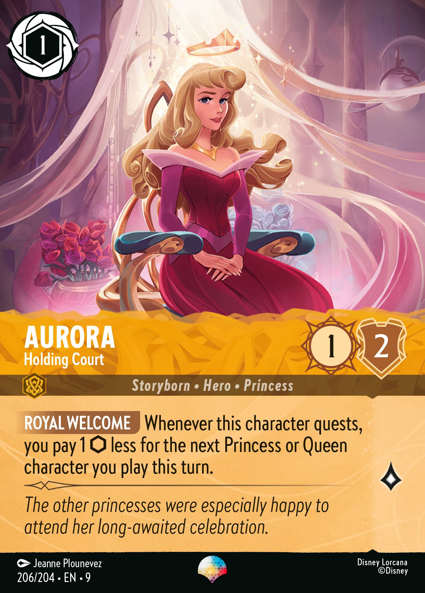 Aurora — Holding Court Disney Lorcana card