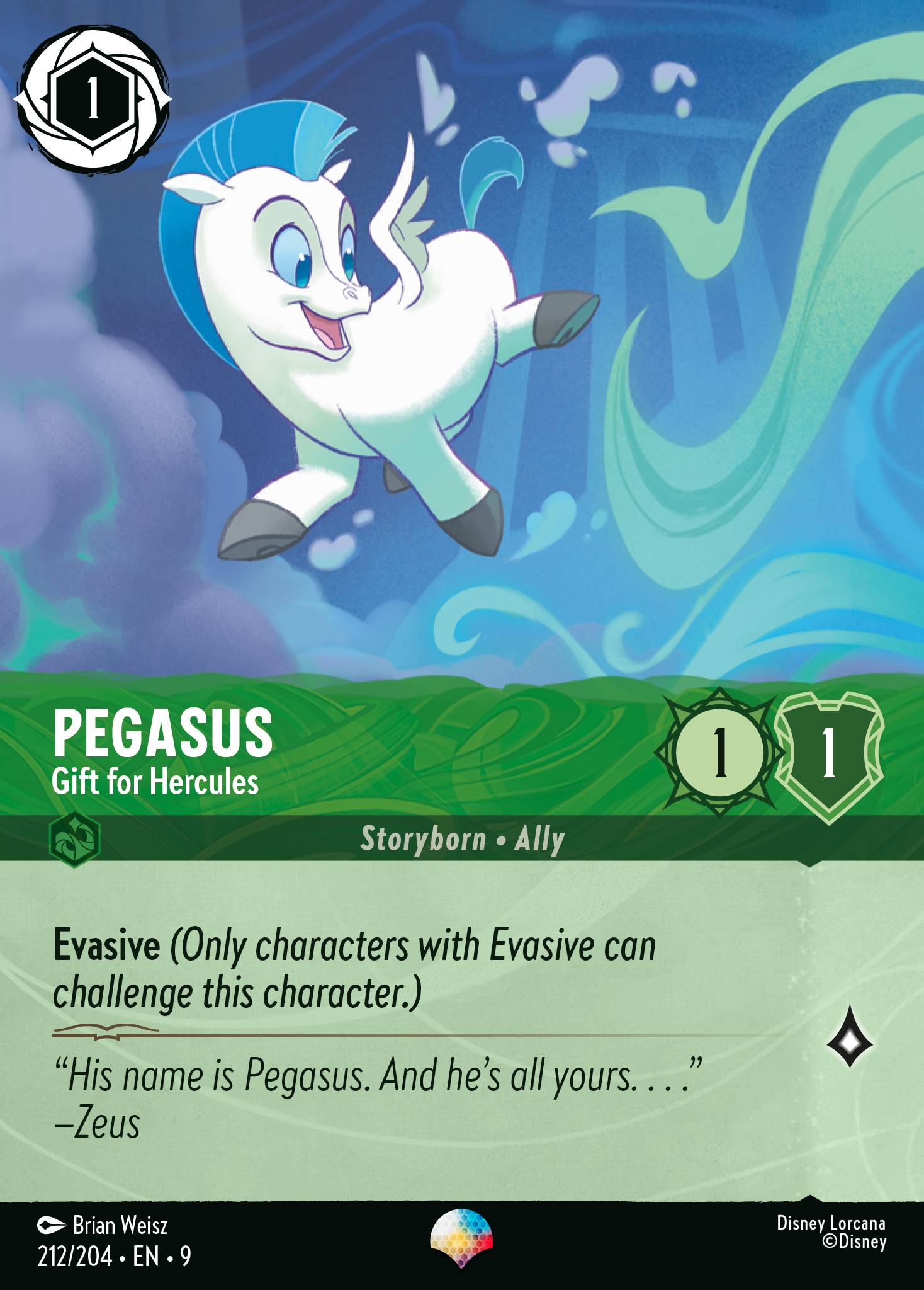 Pegasus — Gift for Hercules Disney Lorcana card