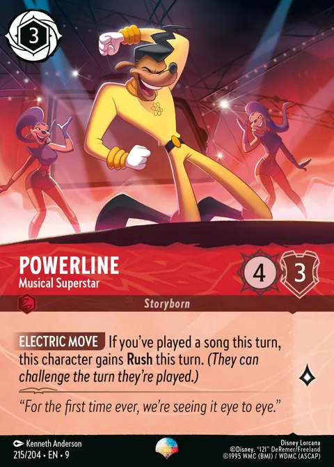 Powerline — Musical Superstar Disney Lorcana card