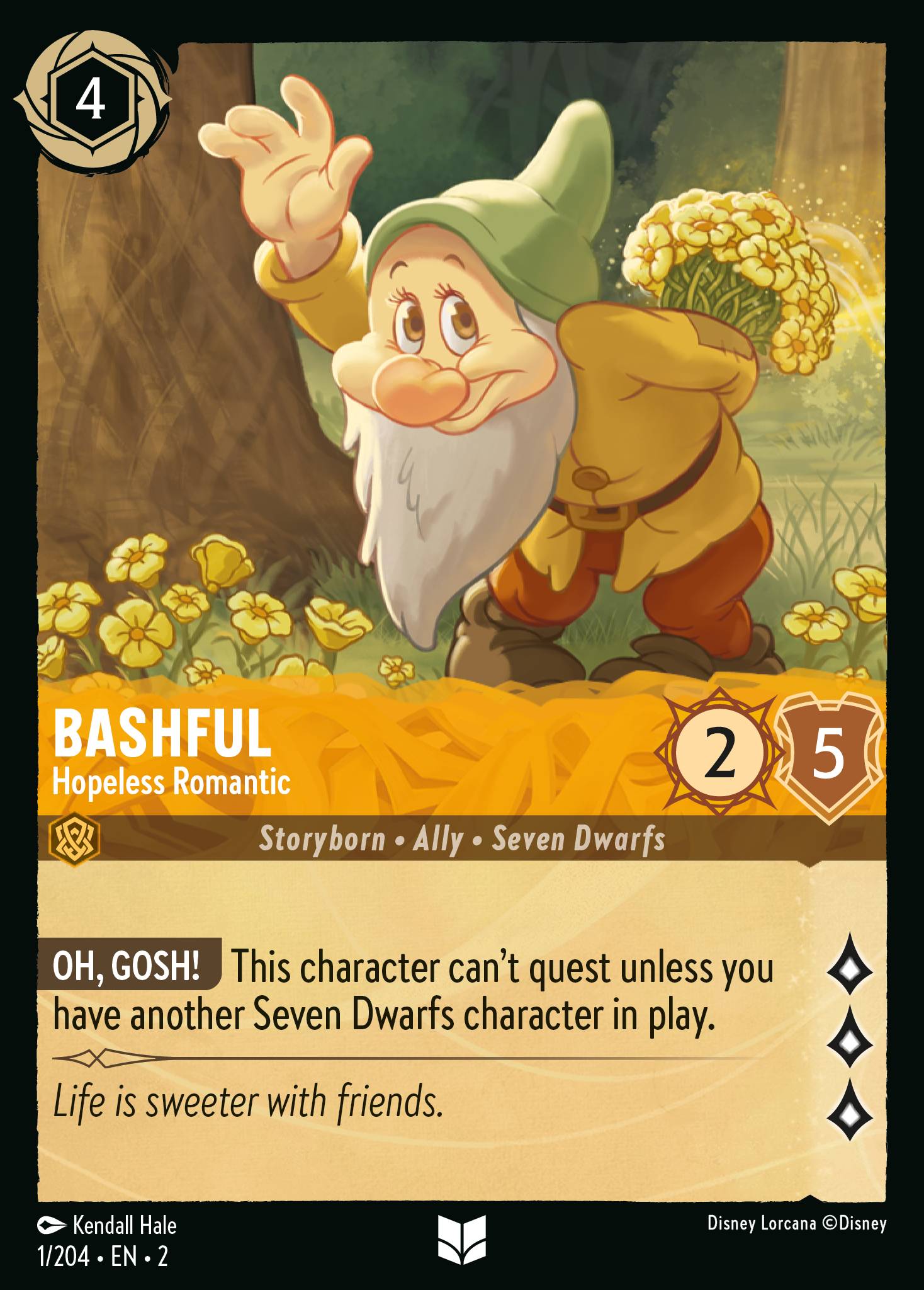 Bashful — Hopeless Romantic Disney Lorcana card