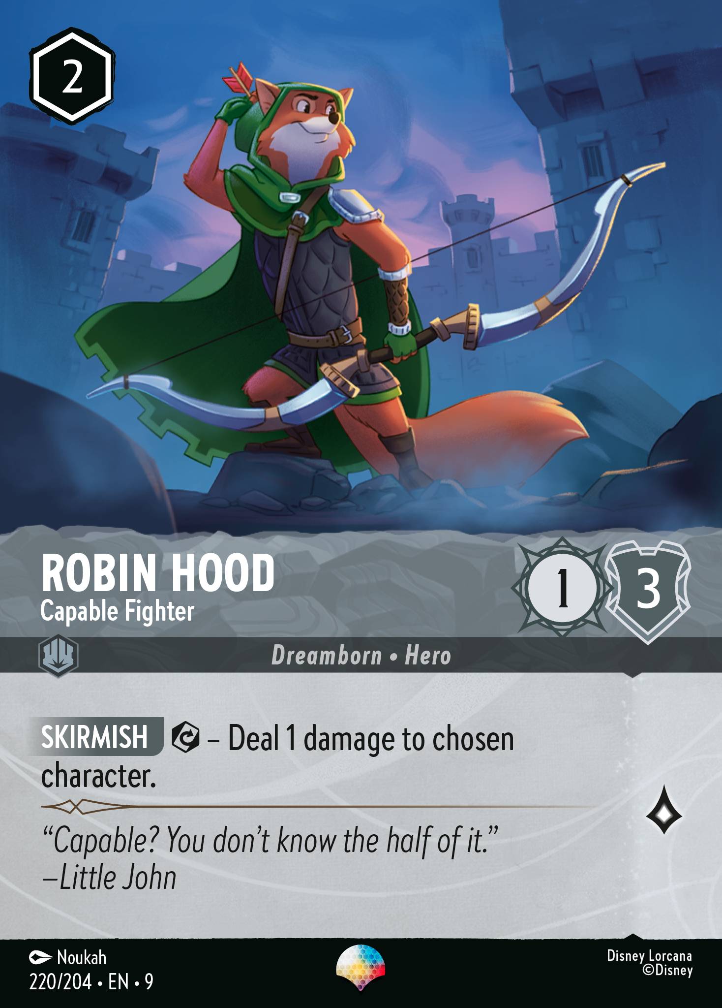 Robin Hood — Capable Fighter Disney Lorcana card