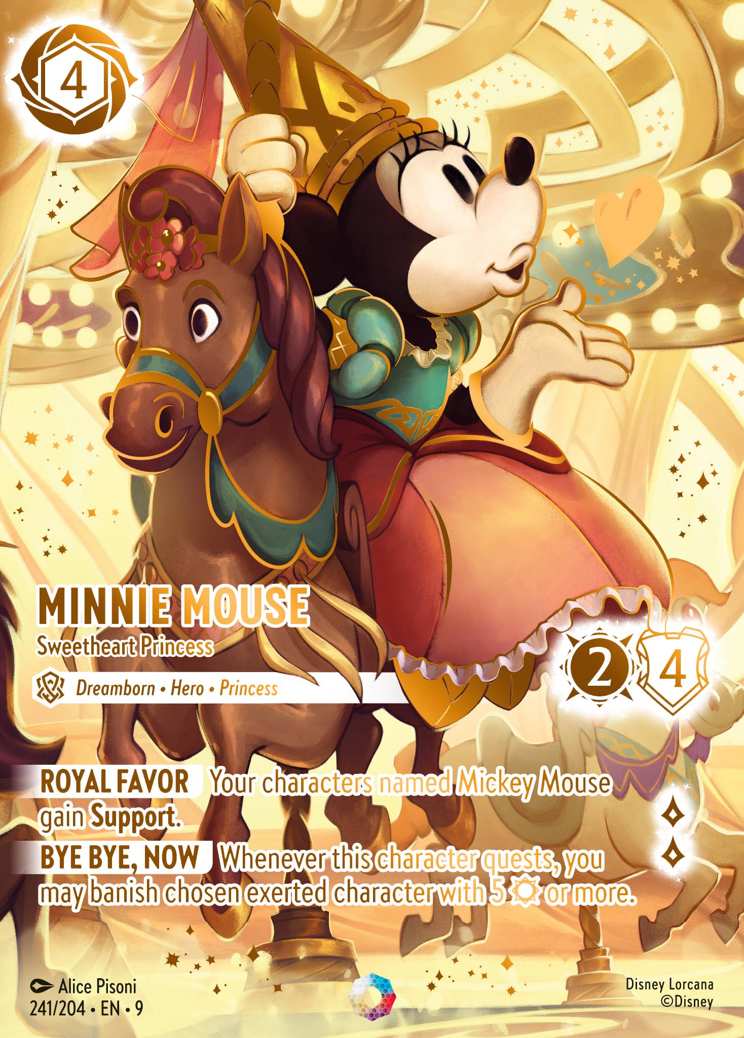 Minnie Mouse — Sweetheart Princess Disney Lorcana card