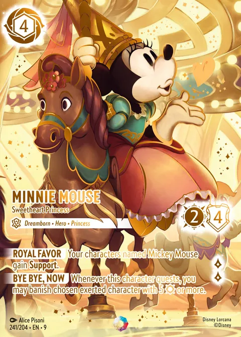 Minnie Mouse — Sweetheart Princess Disney Lorcana card