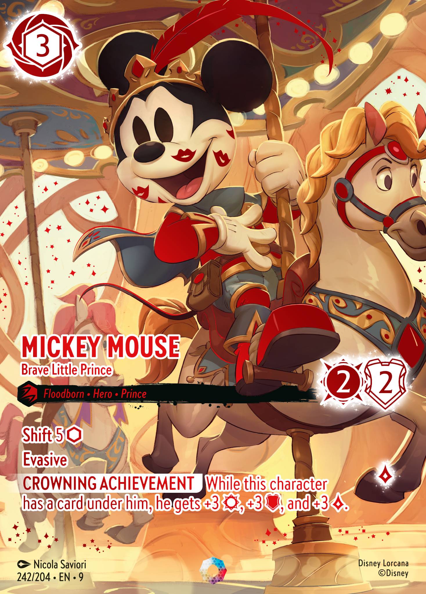 Mickey Mouse — Brave Little Prince Disney Lorcana card