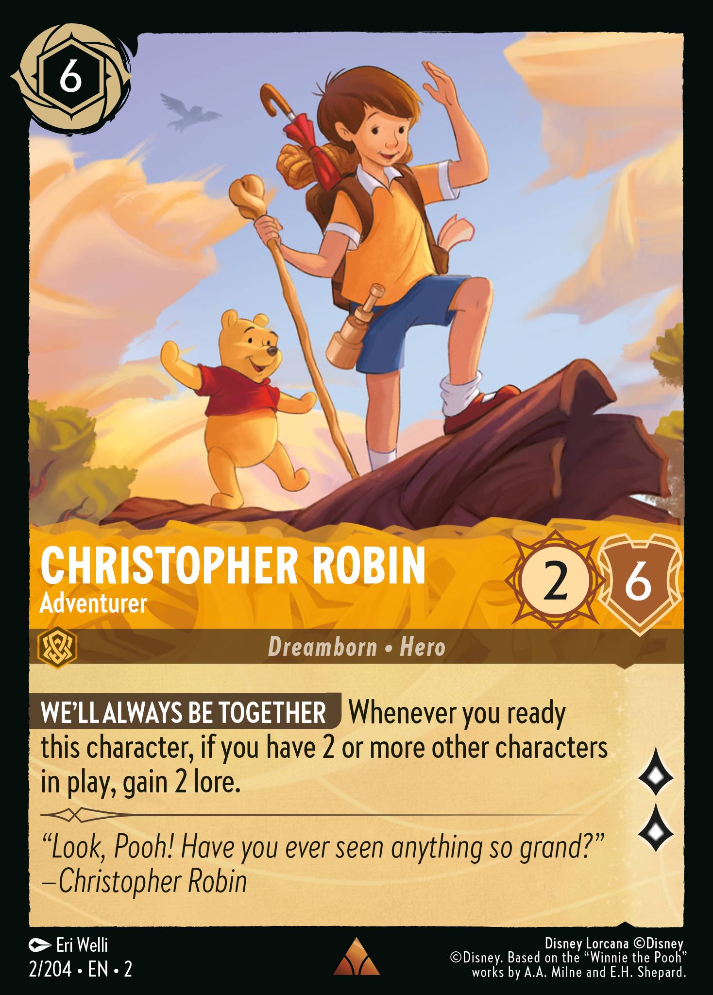 Christopher Robin — Adventurer Disney Lorcana card