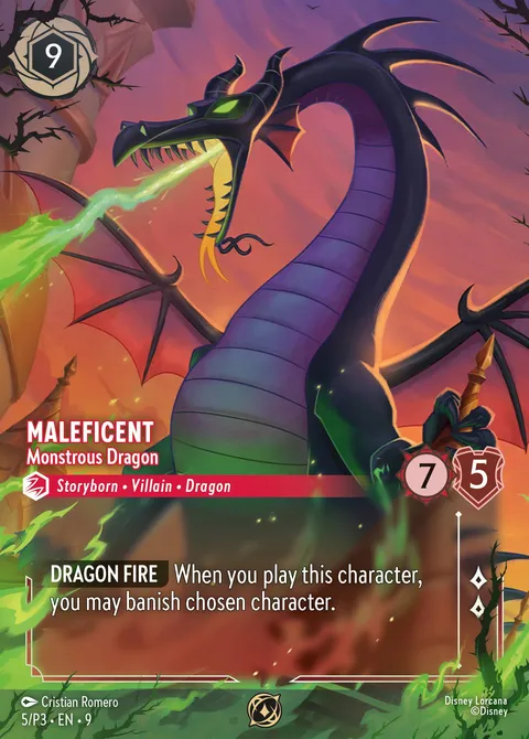 Maleficent — Monstrous Dragon Disney Lorcana card