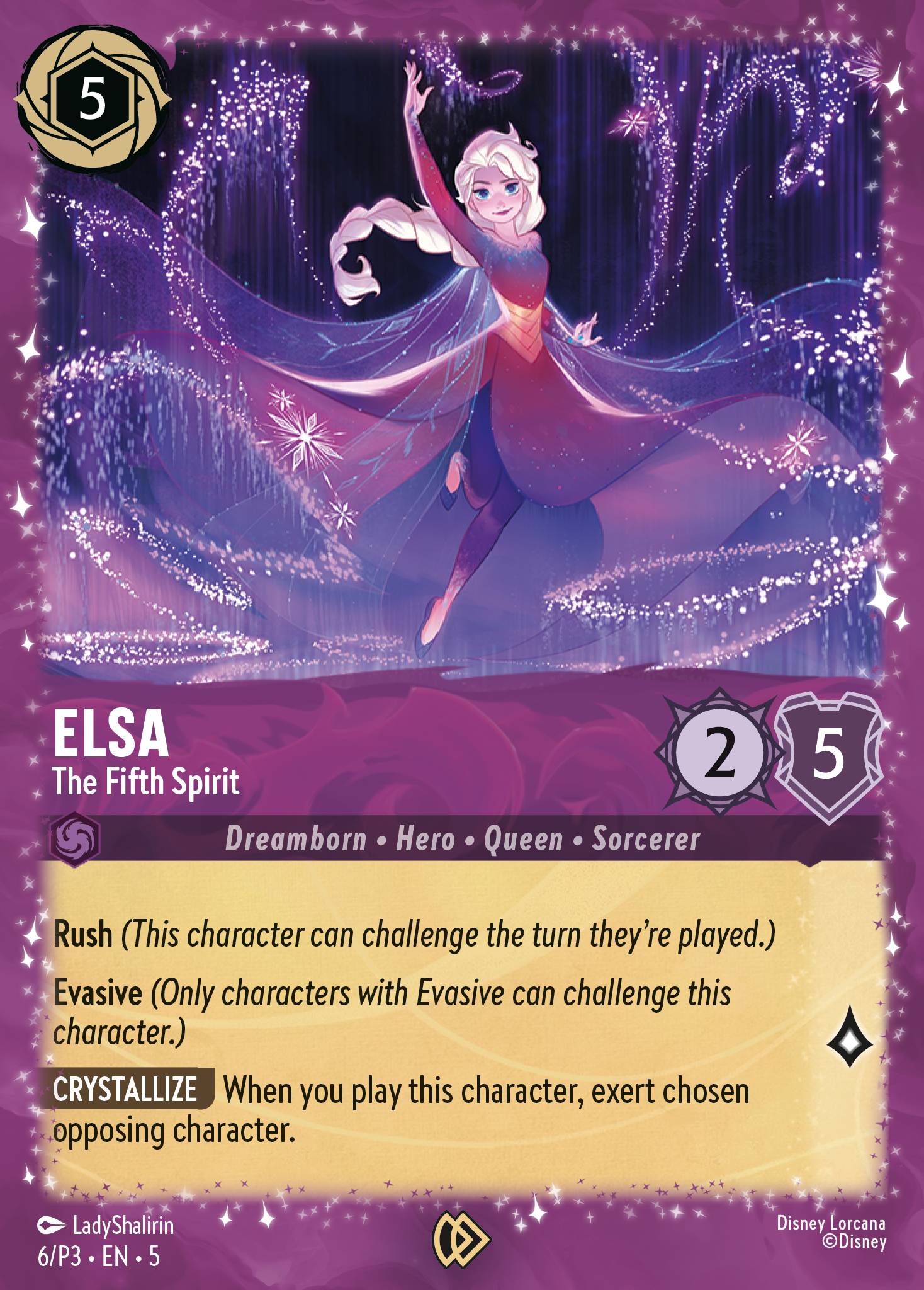 Elsa — The Fifth Spirit Disney Lorcana card
