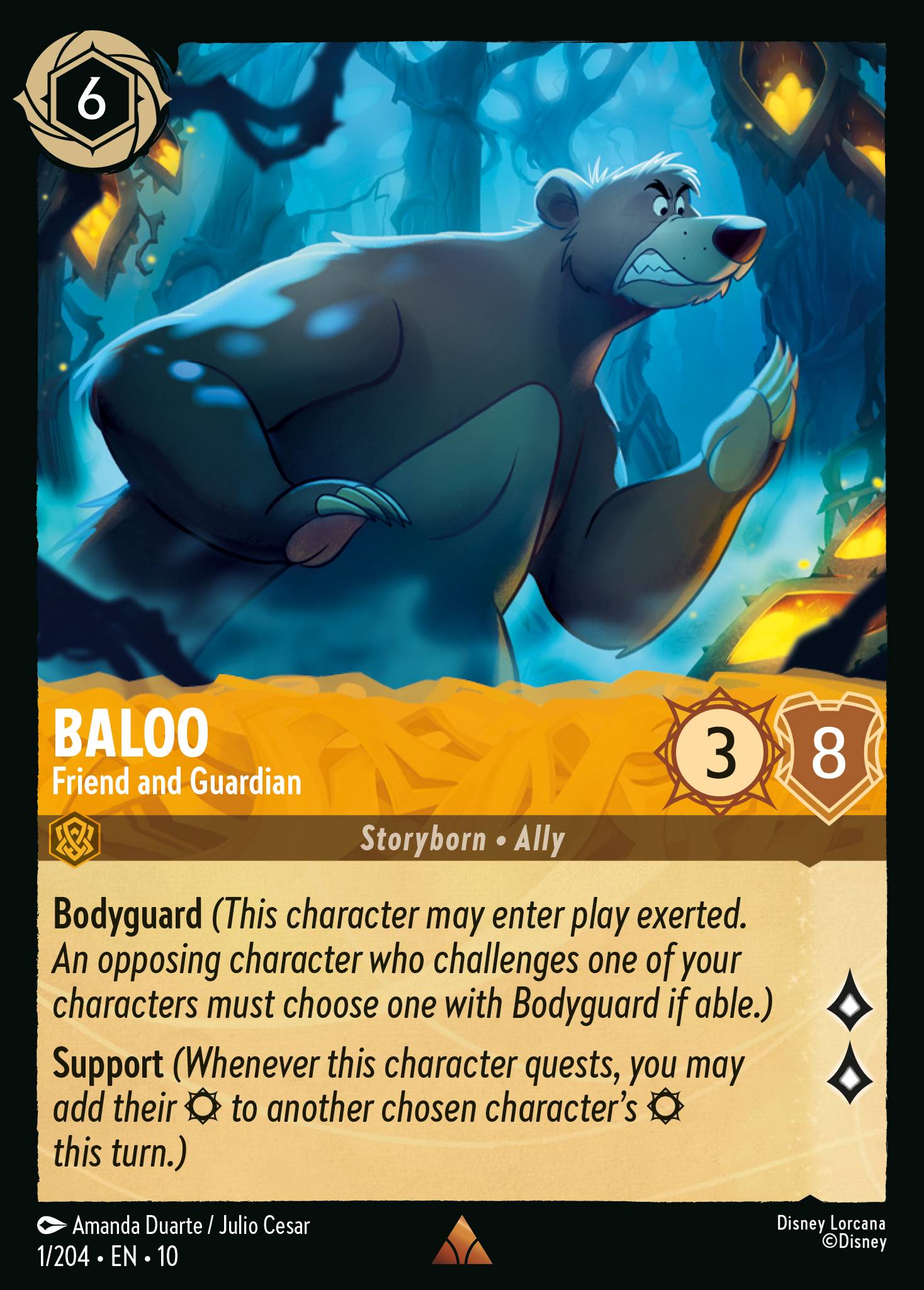 Baloo — Friend and Guardian Disney Lorcana card