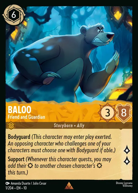 Baloo — Friend and Guardian Disney Lorcana card