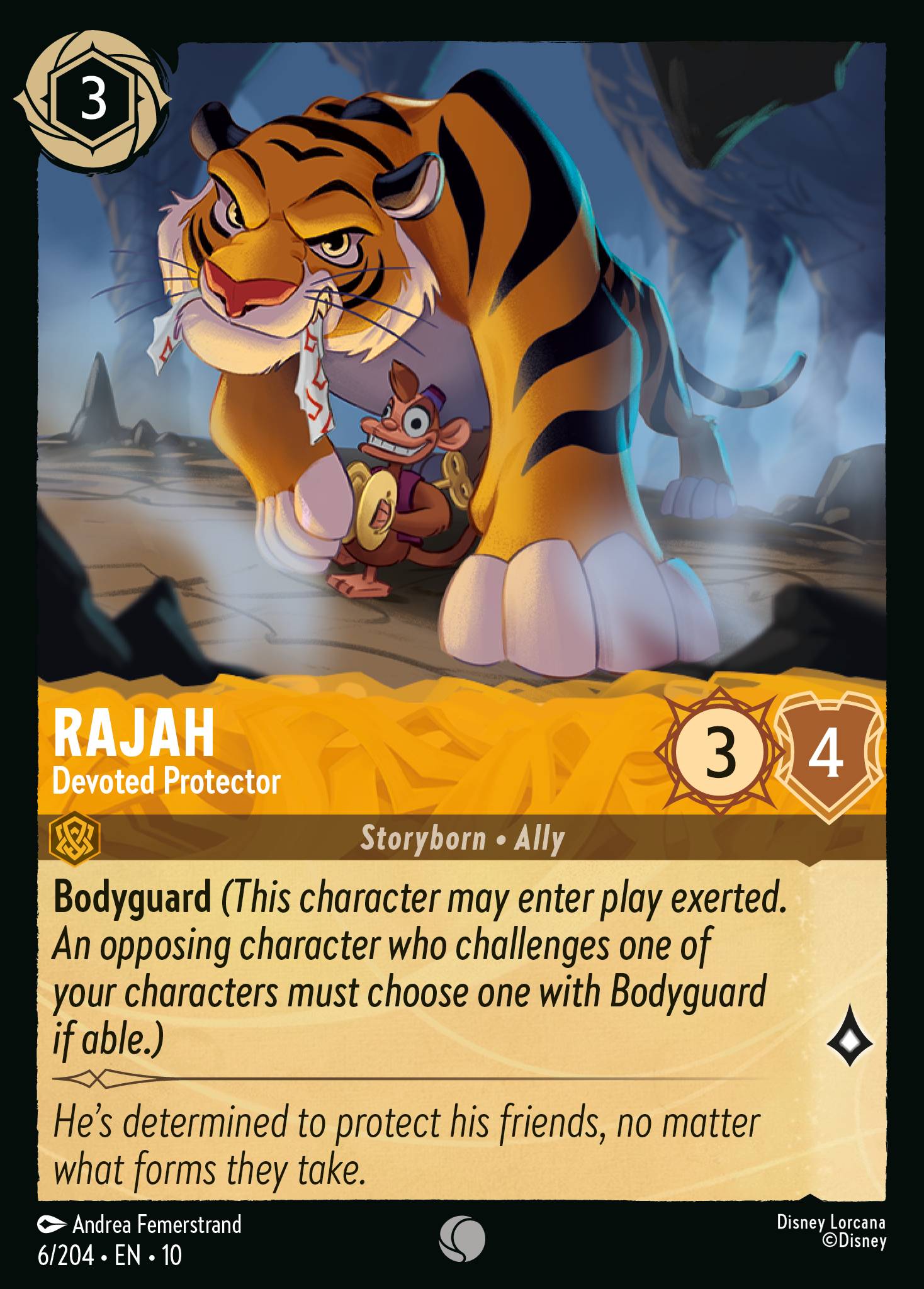 Rajah — Devoted Protector Disney Lorcana card