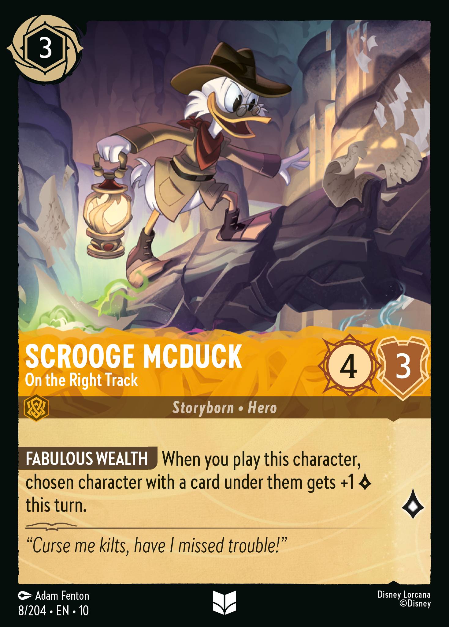 Scrooge McDuck — On the Right Track Disney Lorcana card