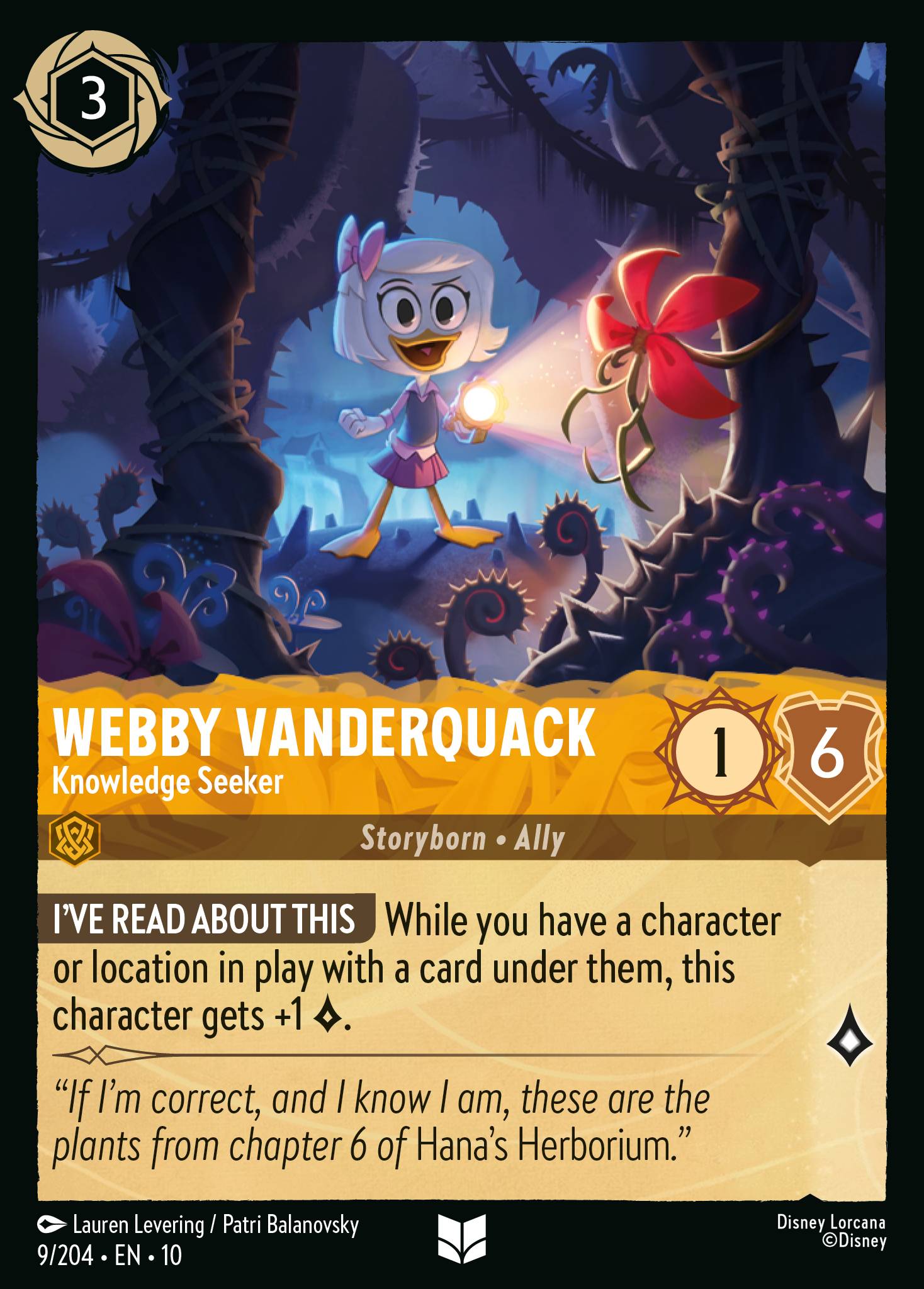 Webby Vanderquack — Knowledge Seeker Disney Lorcana card