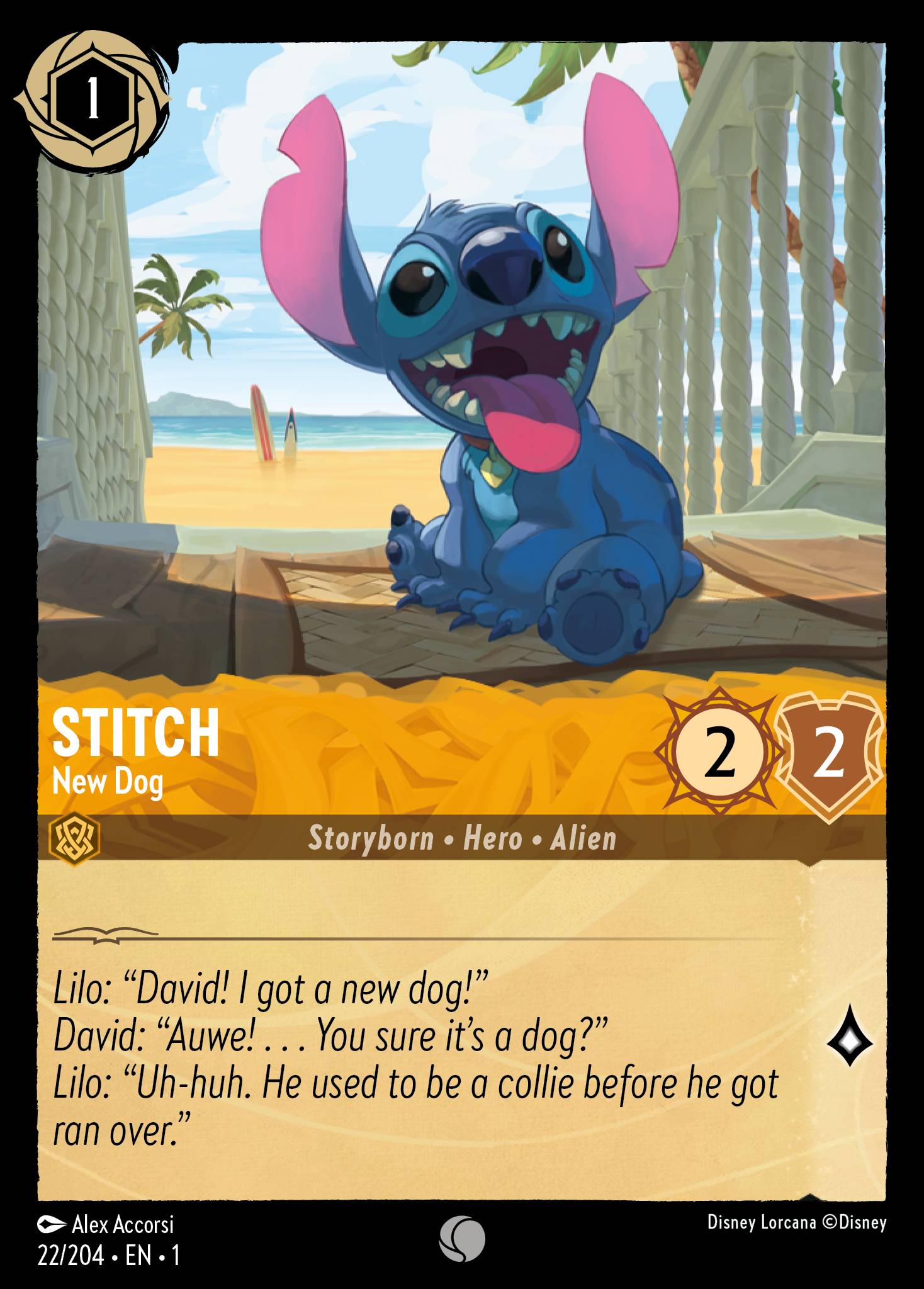 Stitch — New Dog Disney Lorcana card