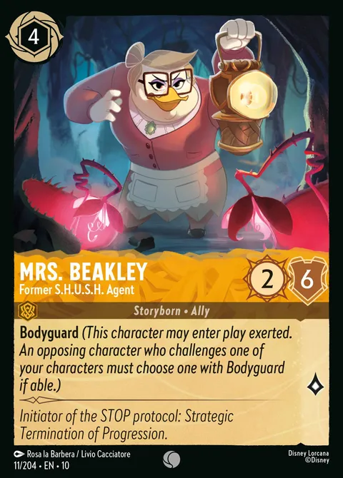 Mrs. Beakley — Former S.H.U.S.H. Agent Disney Lorcana card