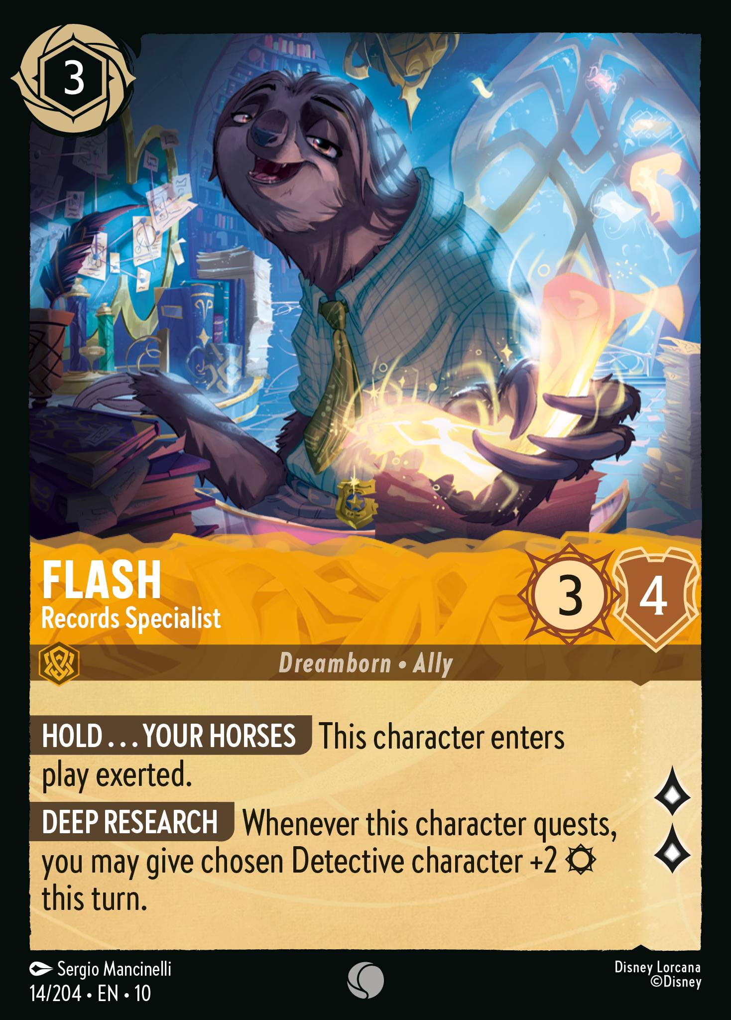Flash — Records Specialist Disney Lorcana card