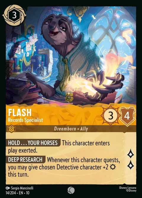 Flash — Records Specialist Disney Lorcana card