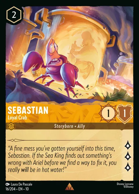 Sebastian — Loyal Crab Disney Lorcana card