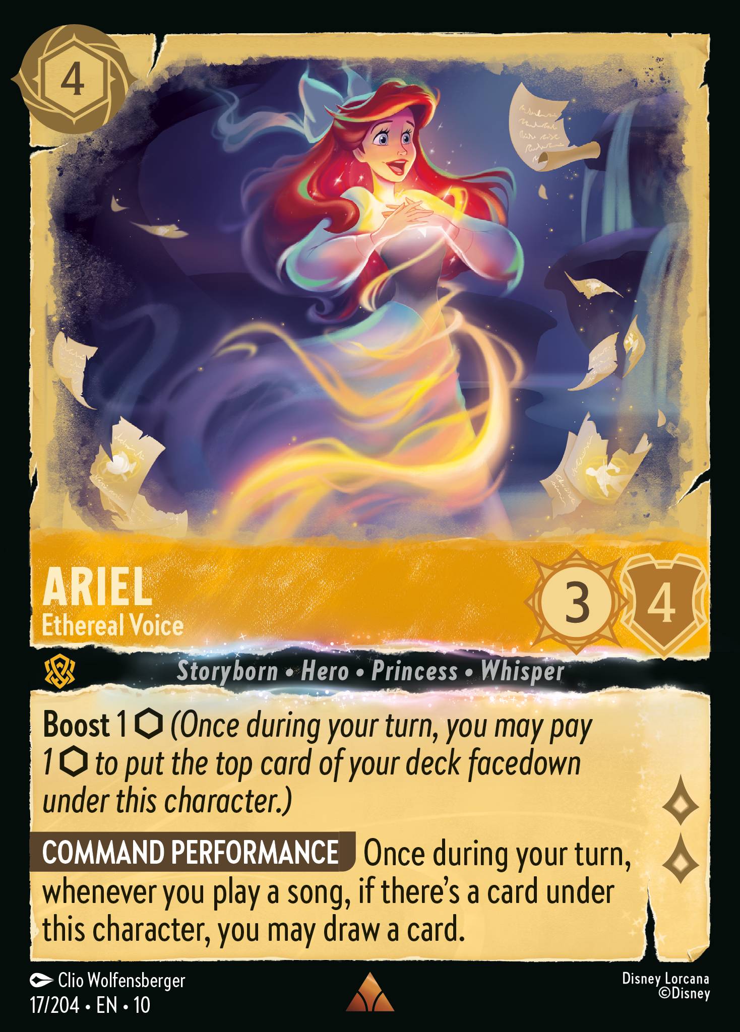 Ariel — Ethereal Voice Disney Lorcana card