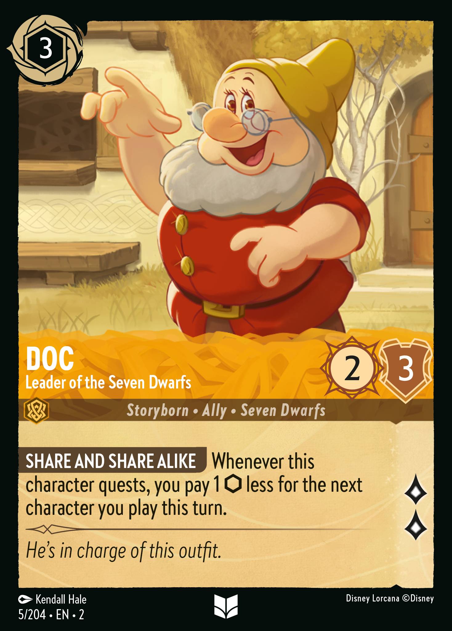 Doc — Leader of the Seven Dwarfs Disney Lorcana card