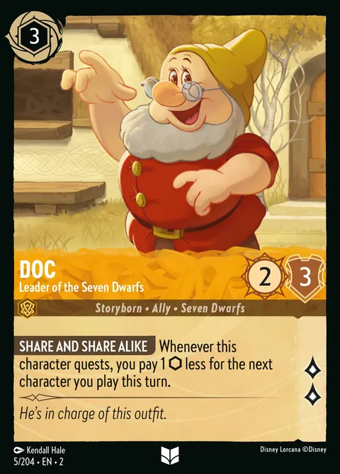 Doc — Leader of the Seven Dwarfs Disney Lorcana card