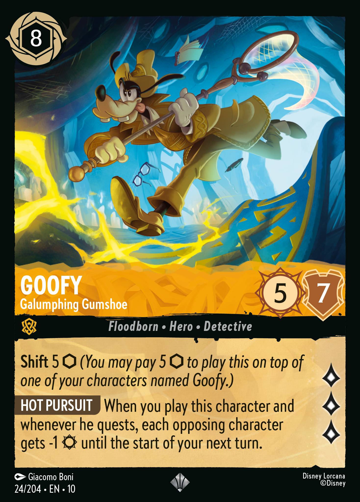 Goofy — Galumphing Gumshoe Disney Lorcana card