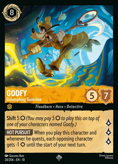 Goofy — Galumphing Gumshoe Disney Lorcana card